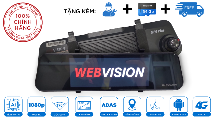 Dịch vụ lắp Camera hành trình Webvision M39 Plus