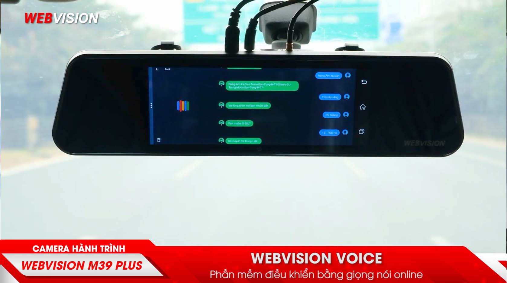 Camera hành trình Webvision M39 Plus điều khiển bằng giọng nói