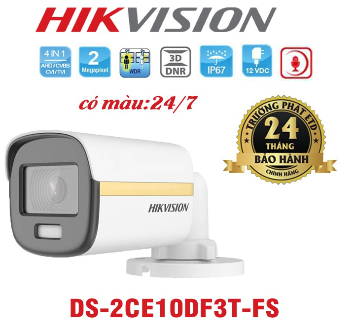 phân phối CAMERA HDTVI HIKVISION DS-2CE12DF3T-FS