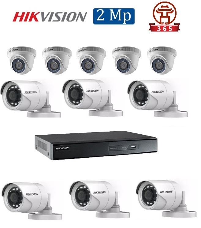 Mua và lắp đặt Bộ 11 Camera 2.0Mp Hikvision (Trong Nhà Hoặc Ngoài Trời)