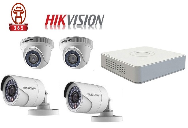 Bán Bộ 4 Camera 2.0Mp Hikvision (Trong Nhà Hoặc Ngoài Trời) chính hãng giá rẻ tại Hà Nội