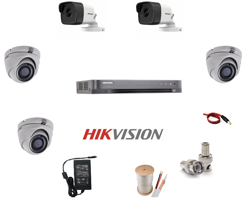 Mua, lắp đặt Bộ 5 Camera 3.0Mp Hikvision (Trong Nhà Hoặc Ngoài Trời)