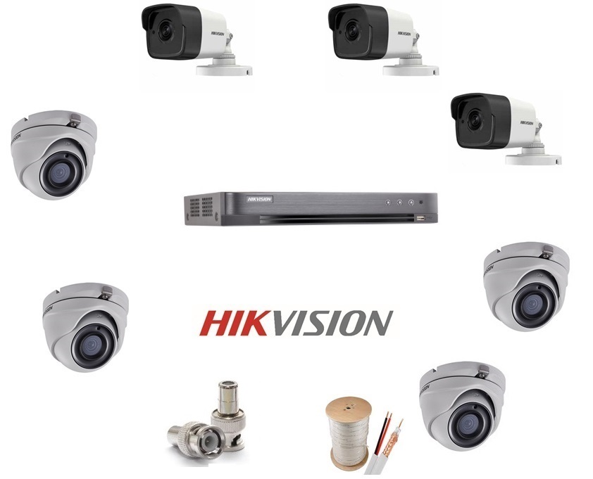 Mua, lắp đặt Bộ 7 Camera 3.0Mp Hikvision (Trong Nhà Hoặc Ngoài Trời)
