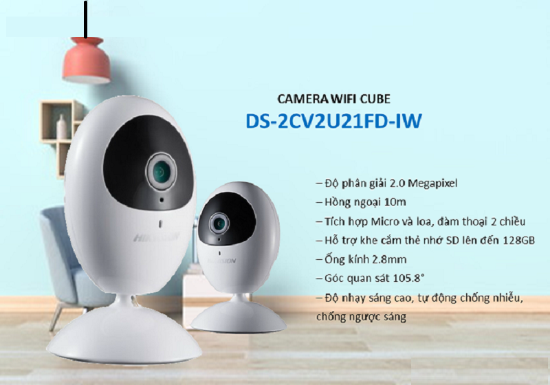 Camera IP Cube Wifi 2MP HIKVISION DS-2CV2U21FD-IW chinh hang gia tot