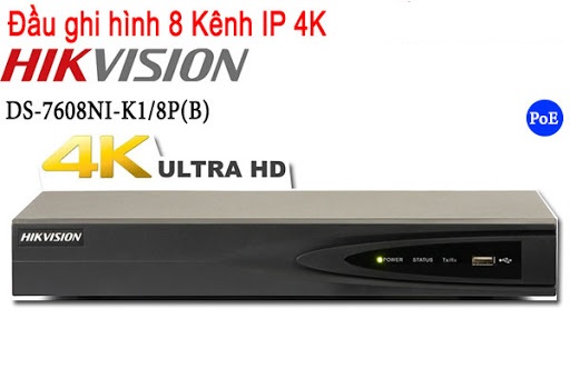 lắp đặt Đầu ghi hình IP HIKVISION DS-7608NI-K1/8P(B)