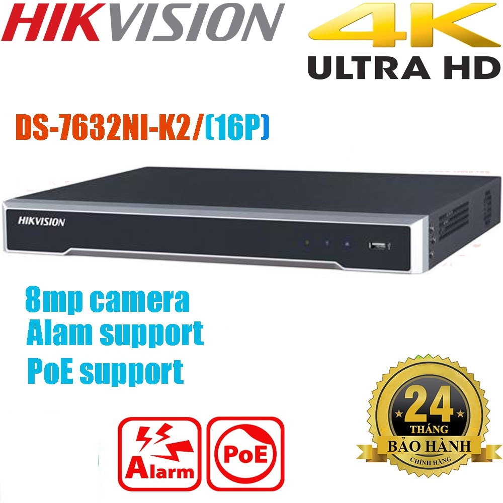 lắp đặt Đầu ghi hình IP HIKVISION DS-7632NI-K2/16P
