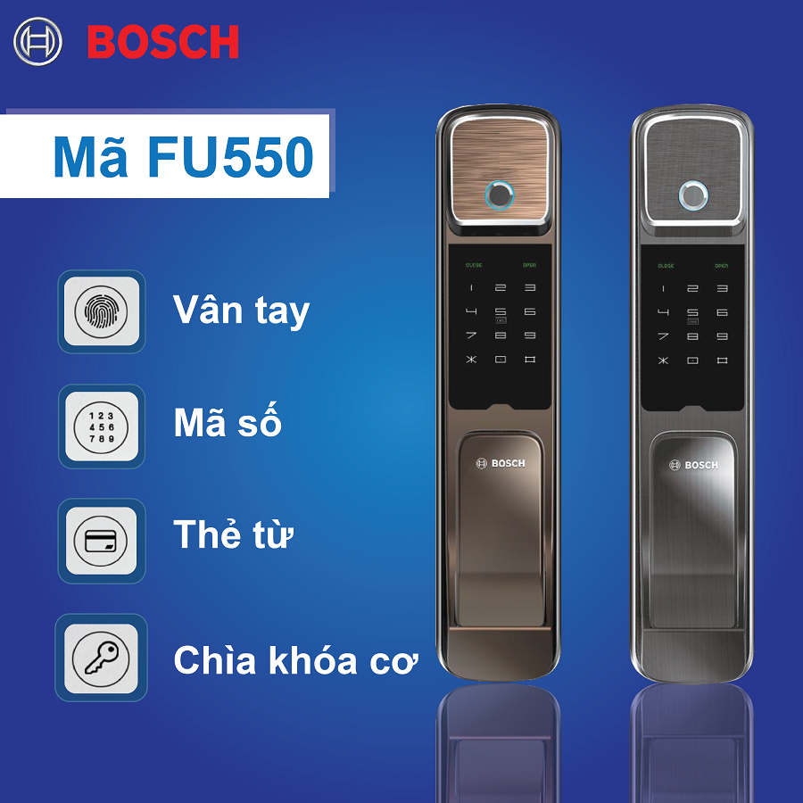 Dịch vụ lắp đặt khóa cửa điện tử Bosch FU550 tại Hà Nội