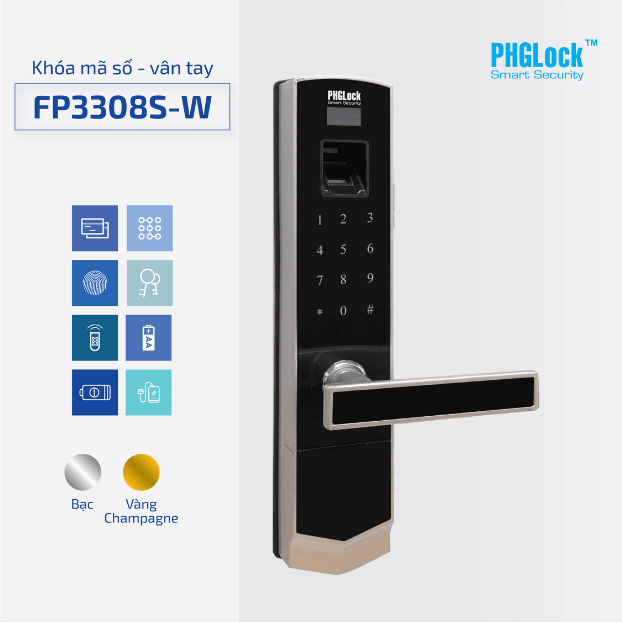 Khóa cửa điện tử PHGLock FP3308
