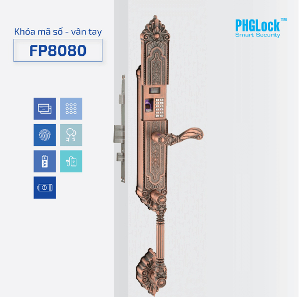 Lắp đặt Khóa cửa điện tử PHGLock FP8080 tại Hà Nội