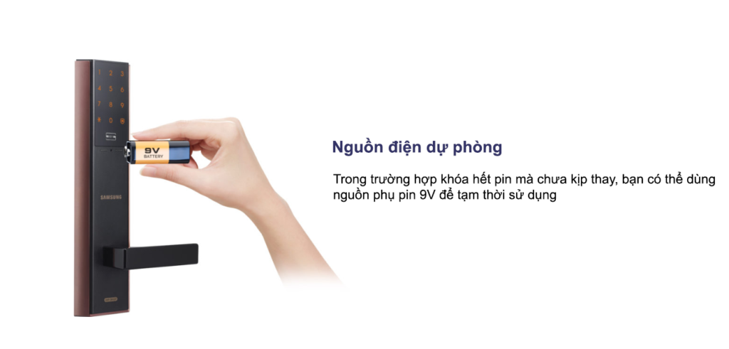 Khóa cửa điện tử có tay cầm Samsung SHP-DH537MC/EN chính hãng