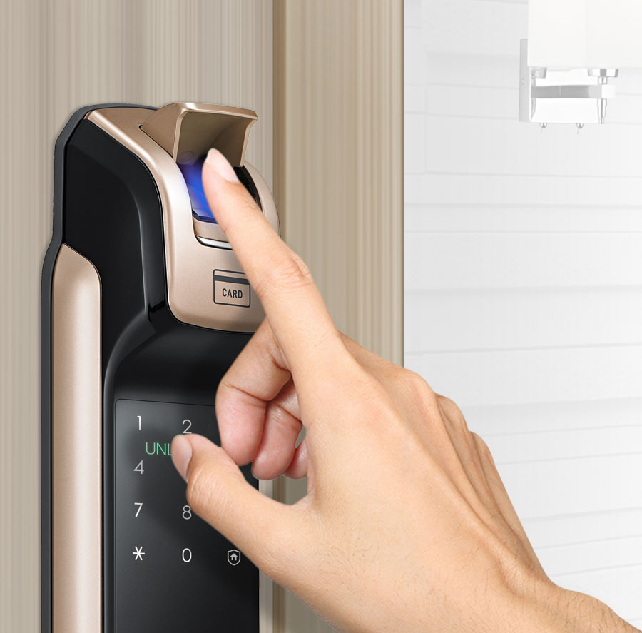 Lắp đặt khóa cửa điện tử có tay cầm Samsung SHP-DP728AG/EN tại Hà Nội