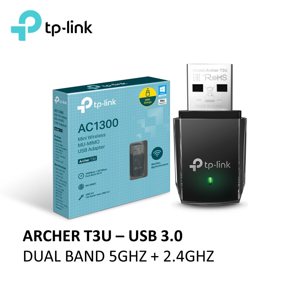 Bộ thu Wifi Dual Band TP-Link Archer T3U AC1300Mbps giá rẻ