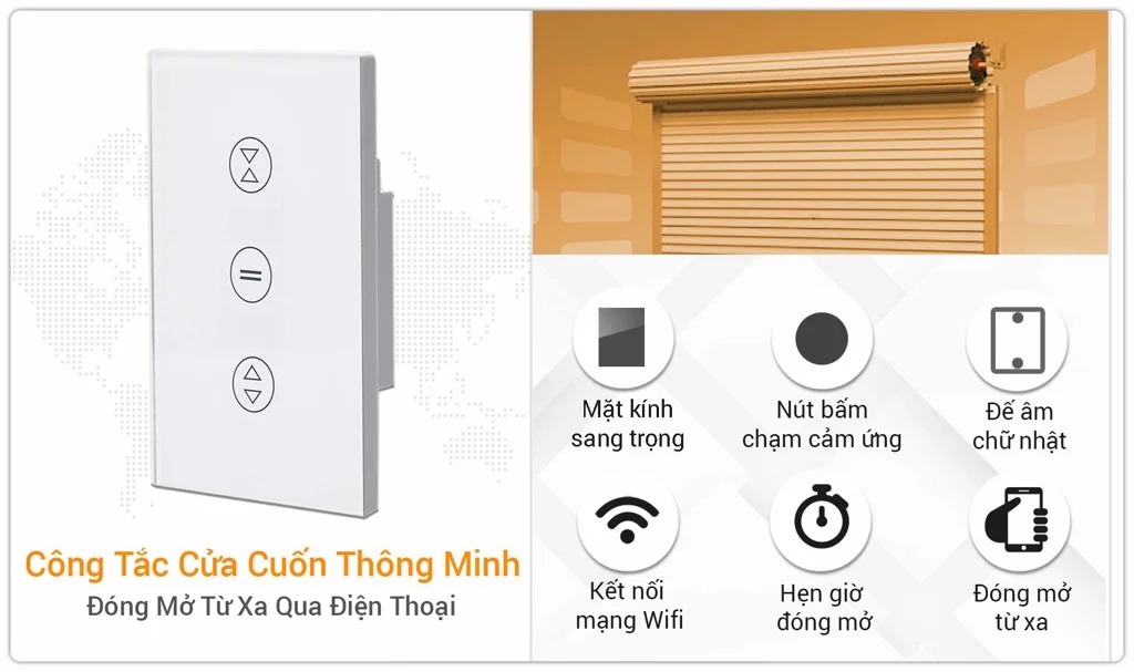 Bán Công tắc wifi cửa cuốn Tuya SYS-CS02W giá rẻ