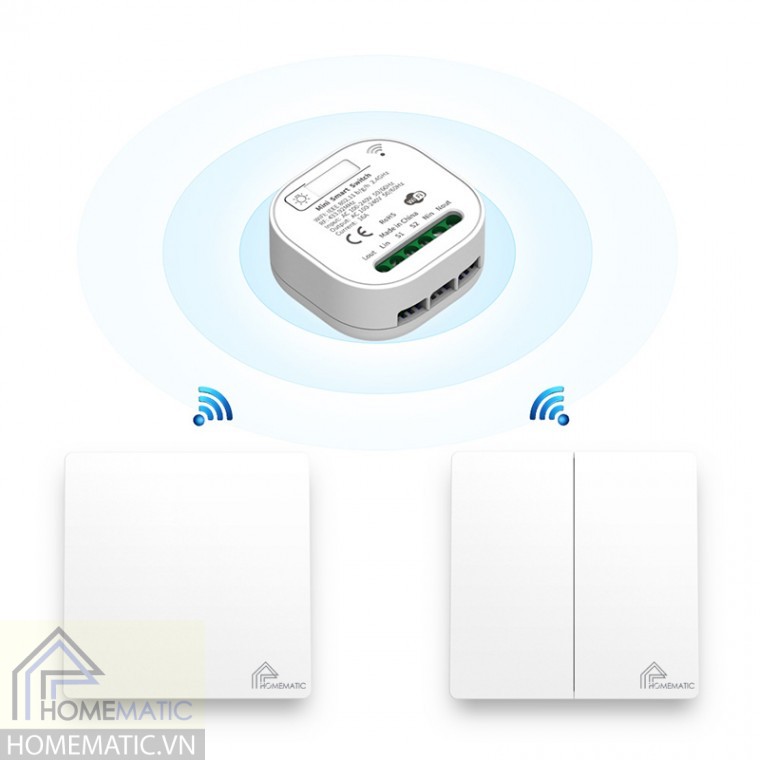 bán Hộp công tắc wifi siêu nhỏ 16A WDSV3 (nút bấm không dây không pin)
