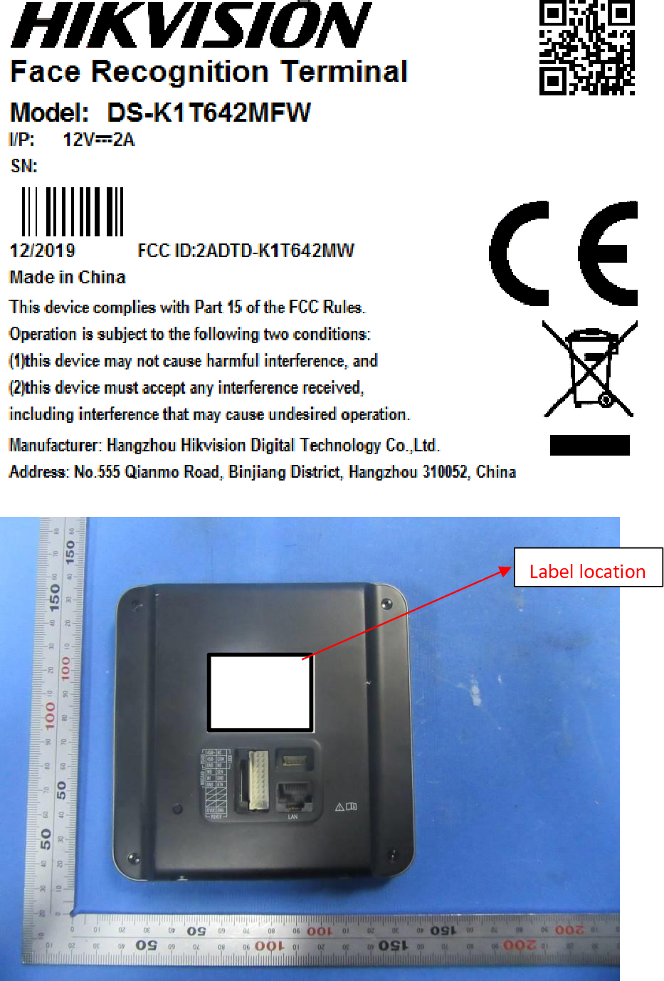Địa chỉ bán Máy chấm công nhận diện khuôn mặt Hikvision DS-K1T642MFW tại Hà Nội