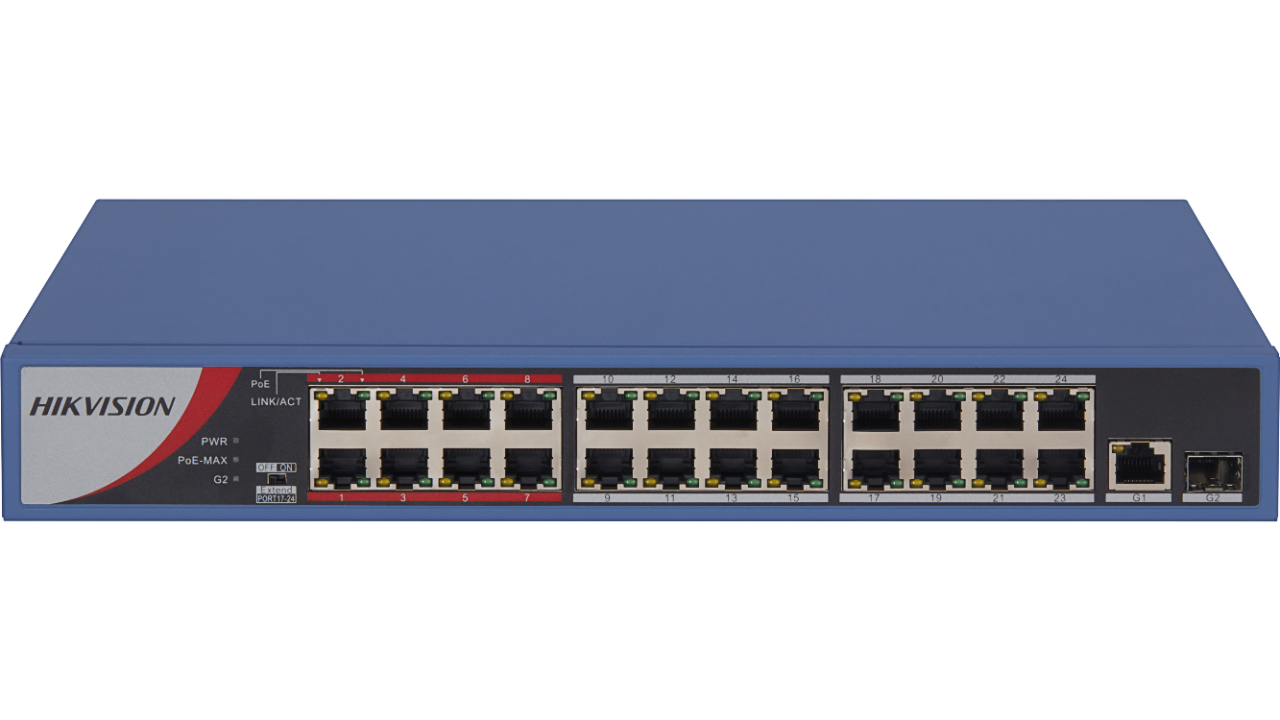 Đại lý phân phối Switch POE 24 Port HIKVISION DS-3E0326P-E/M(B) chính hãng