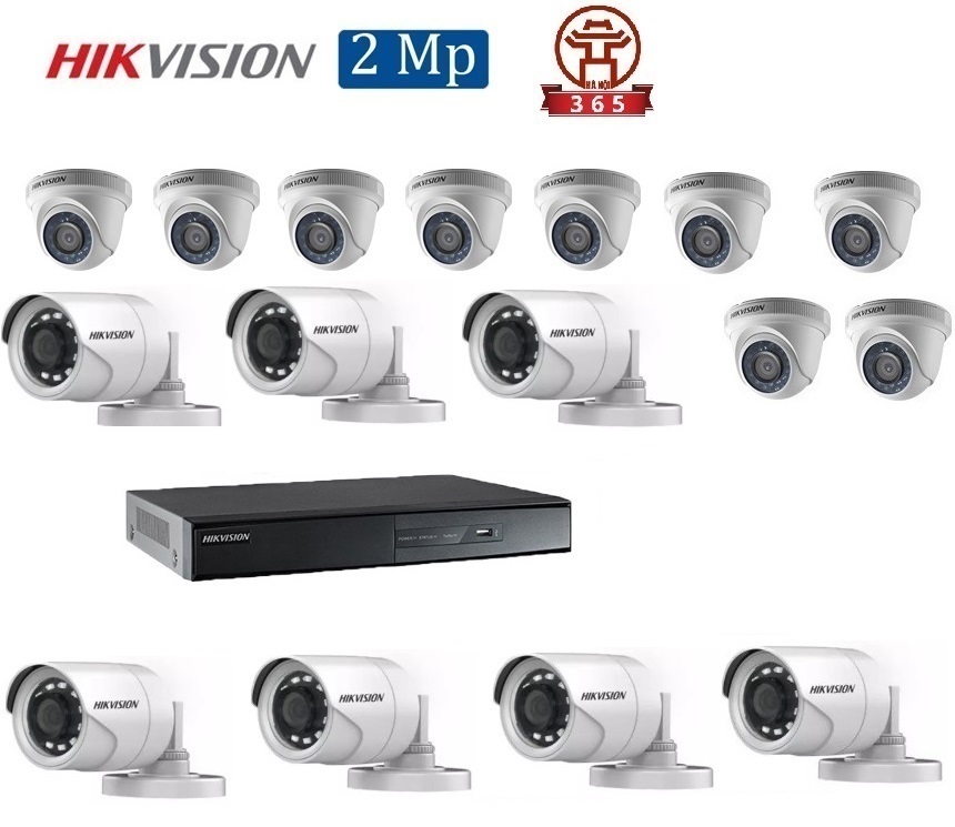 Mua Bộ 16 Camera 2.0Mp Hikvision (Trong Nhà Hoặc Ngoài Trời) uy tín giá rẻ