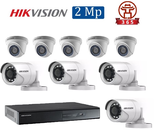 Mua Bộ 9 Camera 2.0Mp Hikvision (Trong Nhà Hoặc Ngoài Trời) giá rẻ