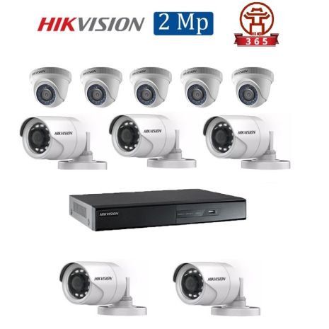 Mua Bộ 10 Camera 2.0Mp Hikvision (Trong Nhà Hoặc Ngoài Trời) uy tín giá rẻ