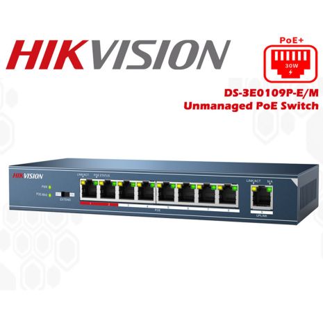 Bán Switch POE 8 cổng Hikvision DS-3E0109P-E/M giá rẻ