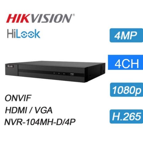 Bán Đầu ghi hình IP 4 kênh HiLook NVR-104MH-D/4P